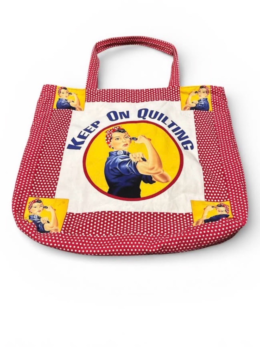 HUGE Rosie The Riveter Quilting Tote Bag